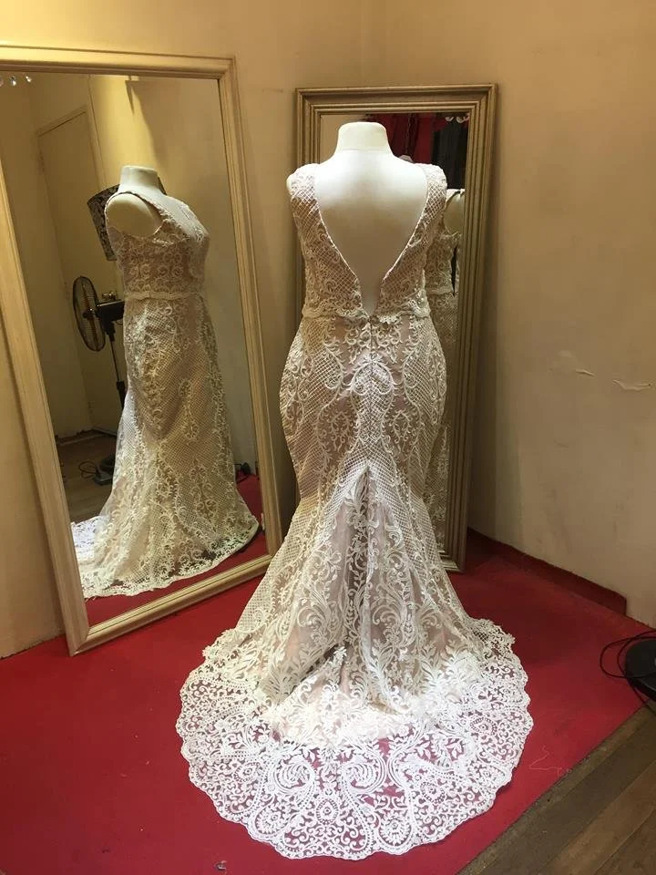 Gold boho 2025 wedding dress